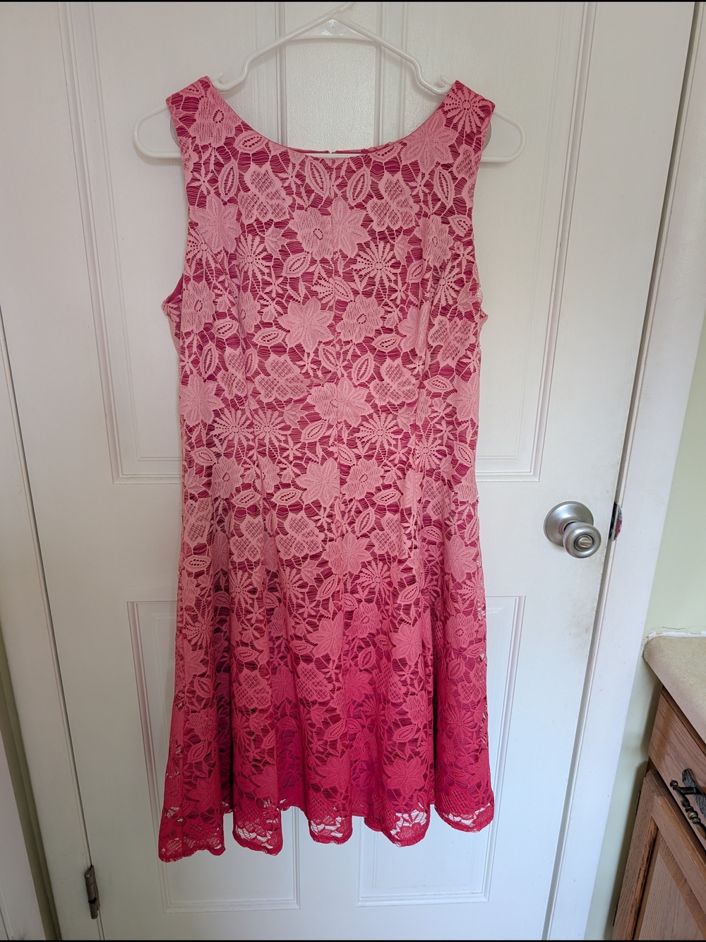 New York & Company Pink Lace Dress